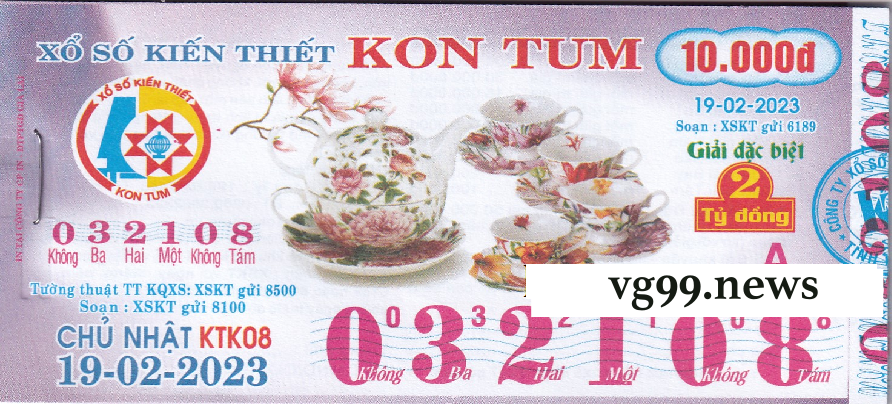 Ảnh chi tiết vé số Kon Tum