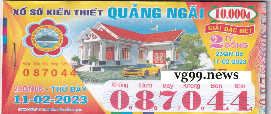 Ảnh vé số Quảng Ngãi