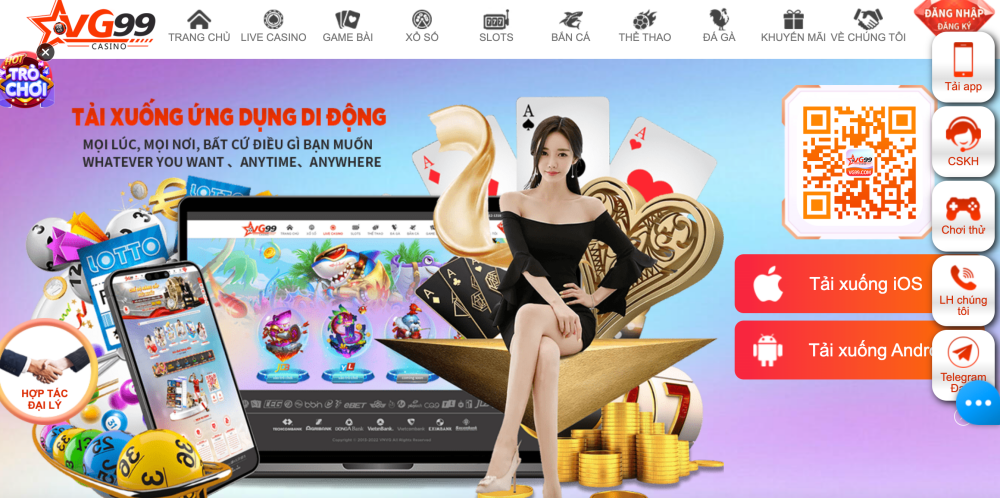 Đăng ký VG99 bằng cách tải app ứng dụng về điện thoại di động